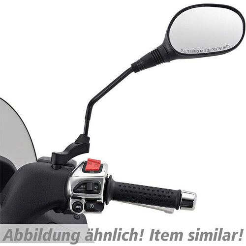 Extensions de rétroviseur de moto Berni`s extensions mirror BK12 M8x1,25 Piaggio look chrome Noir