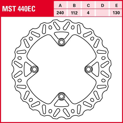 Disques de frein de moto TRW Lucas disque de frein EC MST440EC 240/112/130/4mm