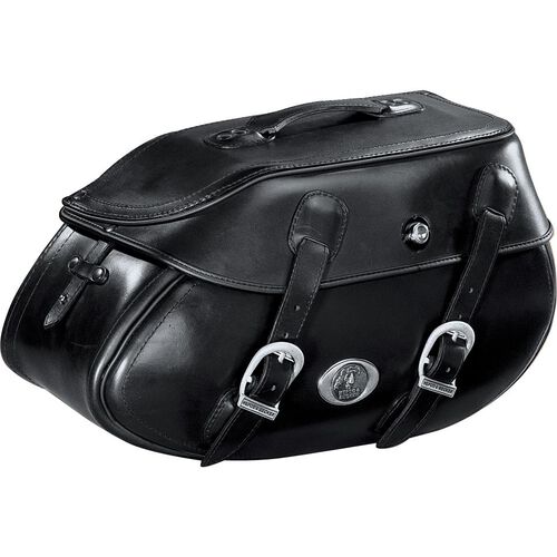 Motorrad Satteltaschen Hepco & Becker Ledersatteltaschenpaar Buffalo 42 Liter schwarz Neutral