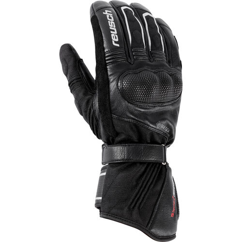 Motorradhandschuhe Tourer Reusch Driftice Gore-Tex Damen Leder/Textilhandschuh lang Schwarz