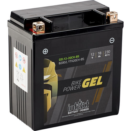 Motorradbatterien intAct Batterie Bike Power Gel geschlossen TX20CH-BS  12 Volt, 18Ah Neutral