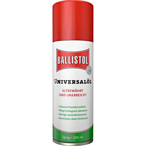 Graisse & lubrifiant pour moto Ballistol spray d'huile universel 200 ml Noir