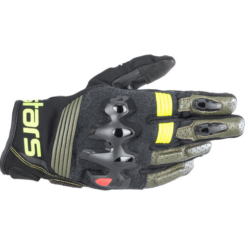 Motorcycle Gloves Cross Alpinestars Halo LT Short glove Green