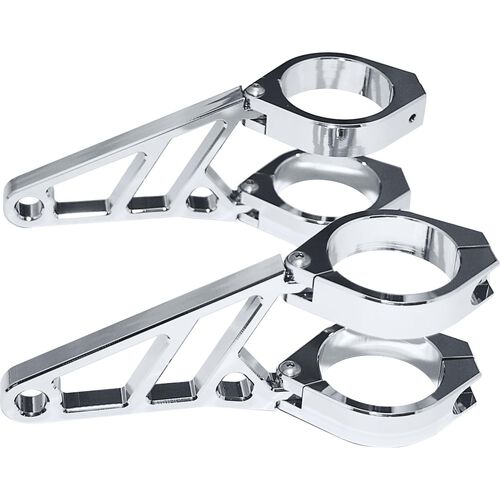 Motorrad Scheinwerfer & Lampenhalter Highsider Lampenhalter Alu Vario kurz für 42-43 mm Gabel chrom