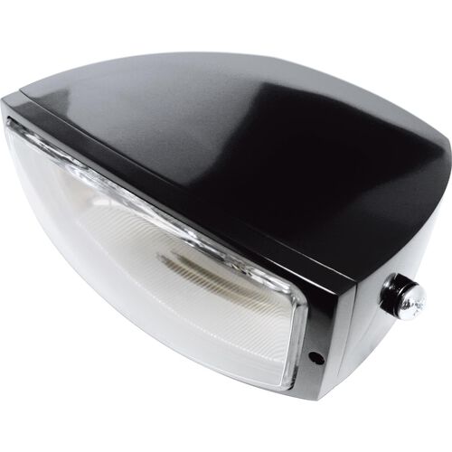 Phares & supports de phare de moto Highsider H4 projecteur Oregon latéralement noir Blanc