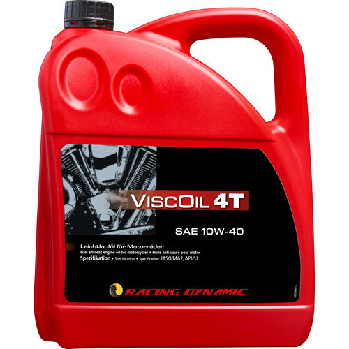 Motorrad Motoröl Racing Dynamic Motoröl Viscoil 4T SAE 10W-40 mineralisch 4000 ml Neutral