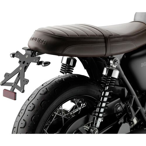 Support de plaque d’immatriculation Rizoma support de plaque Fox PT665B á Bonneville T120 Pourpre