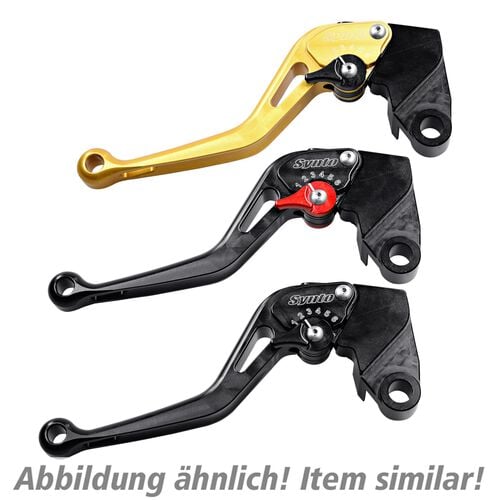 Motorcycle Clutch Levers ABM clutch lever adjustable Synto KH54 short black/red