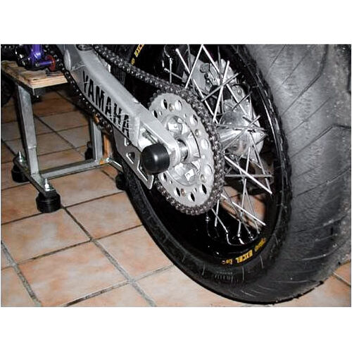 Crash-pads & pare-carters pour moto B&G patins d'essieu fourche+aile pour Yamaha WR/YZ Supermoto Gris