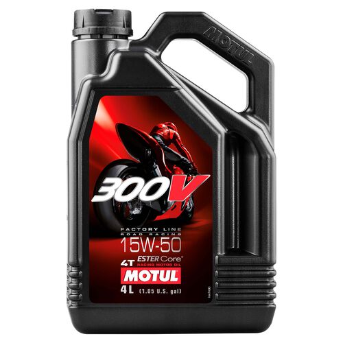 Huile moteur pour moto Motul Fully synthetic motor oil 300V 4T FL Road Racing 15W50 4 liters Neutre