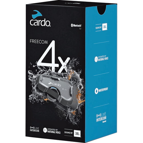 Système de communication pour casque Cardo Freecom 4x Single Neutre