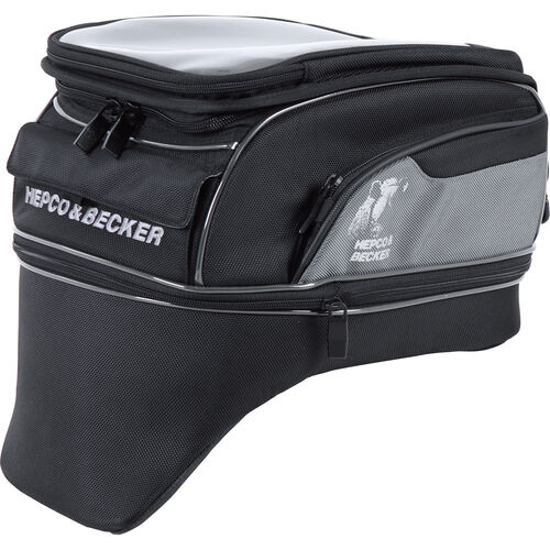 Motorrad Tankrucksack mit Quicklock Hepco & Becker Lock-it Tankrucksack Street Enduro M 10-14 Liter schwarz/gra Neutral