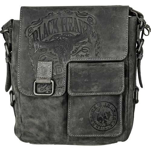 Leisure Bags Jack's Inn 54 leather messenger bag M "Black Bad Ass" black vintage