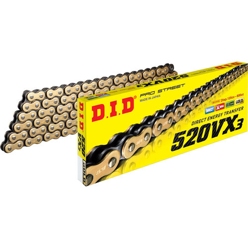 Motorcycle Chain Kits D.I.D. Supersprox chainkit Stealth 520VX3(G&B) Niet X 16/40/114 gold for KTM 6 Orange