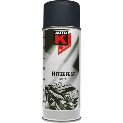 Produit d’entretien de la peinture pour moto AutoK peinture moteur en aérosol jusqu'à 300°C noir 400 ml Neutre