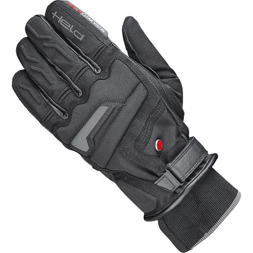 Motorcycle Gloves Tourer Held Satu KTC Ladies leather/textile glove short Black