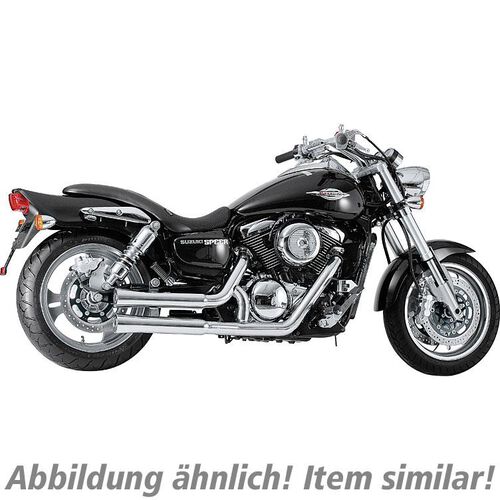 Motorrad Auspuffanlagen & Endschalldämpfer Falcon Double Groove Auspuff 2-2 Kawasaki VN 800 /Classic poliert