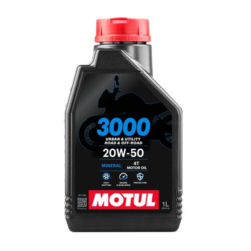 Motorcycle Engine Oil Motul Mineral motor oil 3000 4T 20W-50 1 liter Neutral