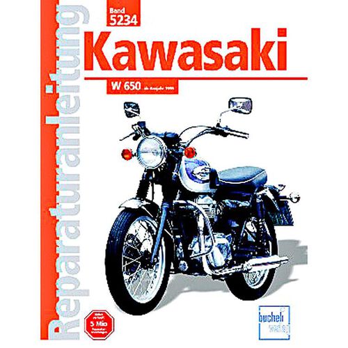 Motorrad Reparaturanleitungen Motorbuch-Verlag Reparaturanleitung Motorbuch Kawasaki W 650 ab '99 Schwarz
