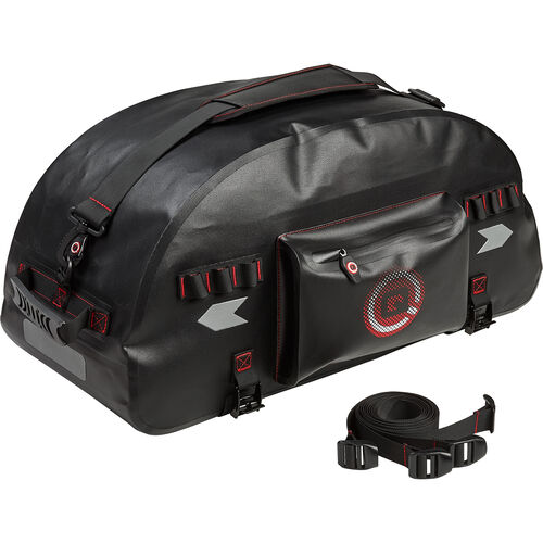 Sacs de selle & sacs rouleaux pour moto QBag poche arrière/roule de bagage étanche 50 litres noir