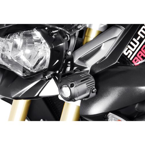 Phares & supports de phare de moto SW-MOTECH Hawk projecteur cadre support set pour Triumph Tiger 800 Noir