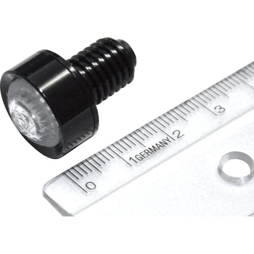 Feux arrière & réflecteurs de moto Highsider LED alu feu arrière Mono Ø18mm M10 noir, clair verre