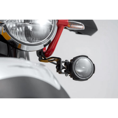 Phares & supports de phare de moto SW-MOTECH Hawk projecteur cadre support set pour Moto Guzzi V85 TT Noir