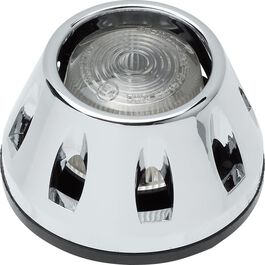 Motorrad Rücklichter & Reflektoren POLO LED Rücklicht Dallas Ø65mm chrom Schwarz