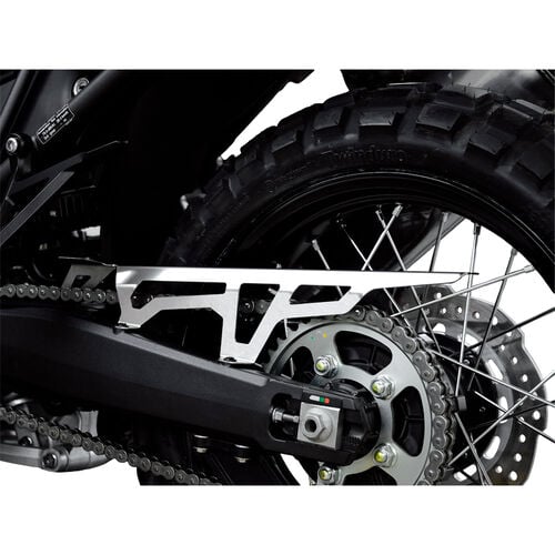 Motorrad Kettenschutz & Ritzelabdeckungen Zieger Kettenschutz Edelstahl silber für CRF 1000 Africa Twin /Adve Schwarz