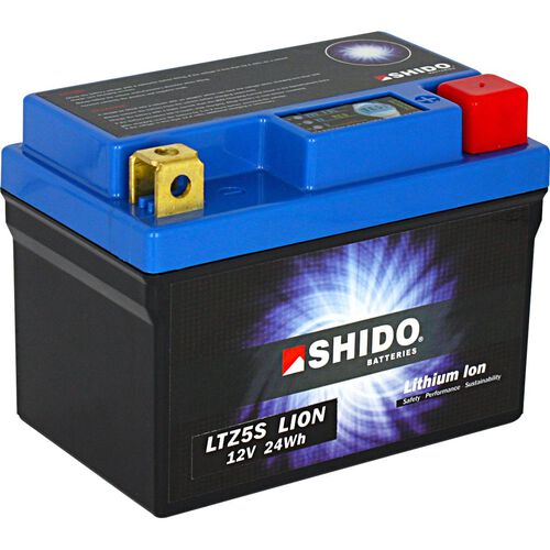 Motorcycle Batteries Shido lithium battery LTZ5S, 12V, 2 Ah (YTZ5S-BS, YTZ5S) Neutral