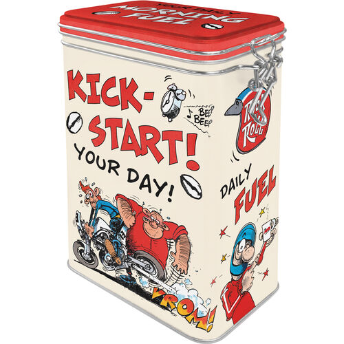 Boîtes de conservation pour moto Nostalgic-Art Arôme peut MOTOmania - Kick-Start Your Day! Neutre