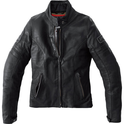 Motorcycle Leather Jackets SPIDI Vintage Lady Leather Jacket Black