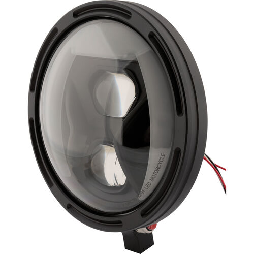 Phares & supports de phare de moto Highsider LED phare Frame-R1 Typ 8 Ø200mm dessous noir Blanc