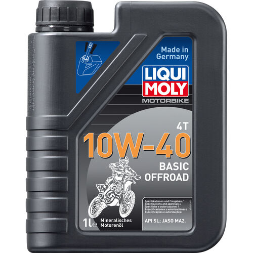 Huile moteur pour moto Liqui Moly Motorbike 4T 10W-40 Basic Offroad 1 litre Neutre