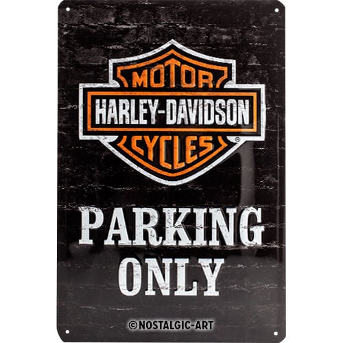Plaques en tôle & rétro pour moto Nostalgic-Art Signe d'étai 20 x 30 cm Harley-Davidson Parking Only Neutre