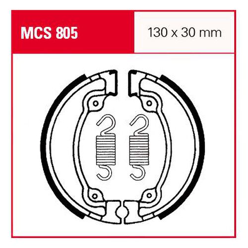 Plaquettes de frein de moto TRW Lucas mâchoires de frein iF MCS805 130x30mm Neutre