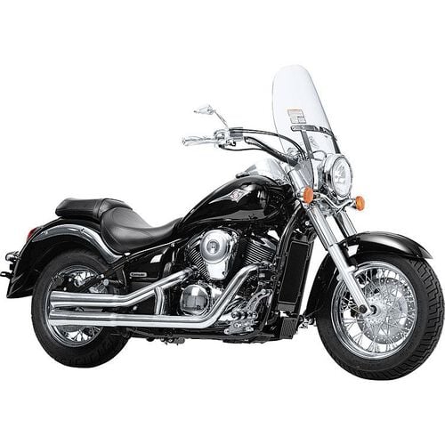 Motorcycle Exhausts & Rear Silencer Falcon Double Groove exhaust 2-2 at VN 900 Classic polished