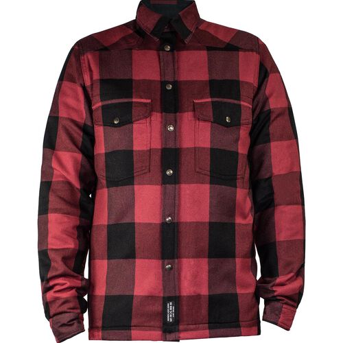 Hommes Chemises de moto John Doe Lumberjack Motoshirt Veste Rouge