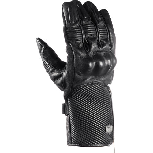 Gants de moto City Spirit Motors David Deckhand WP gant de cuir longue Noir