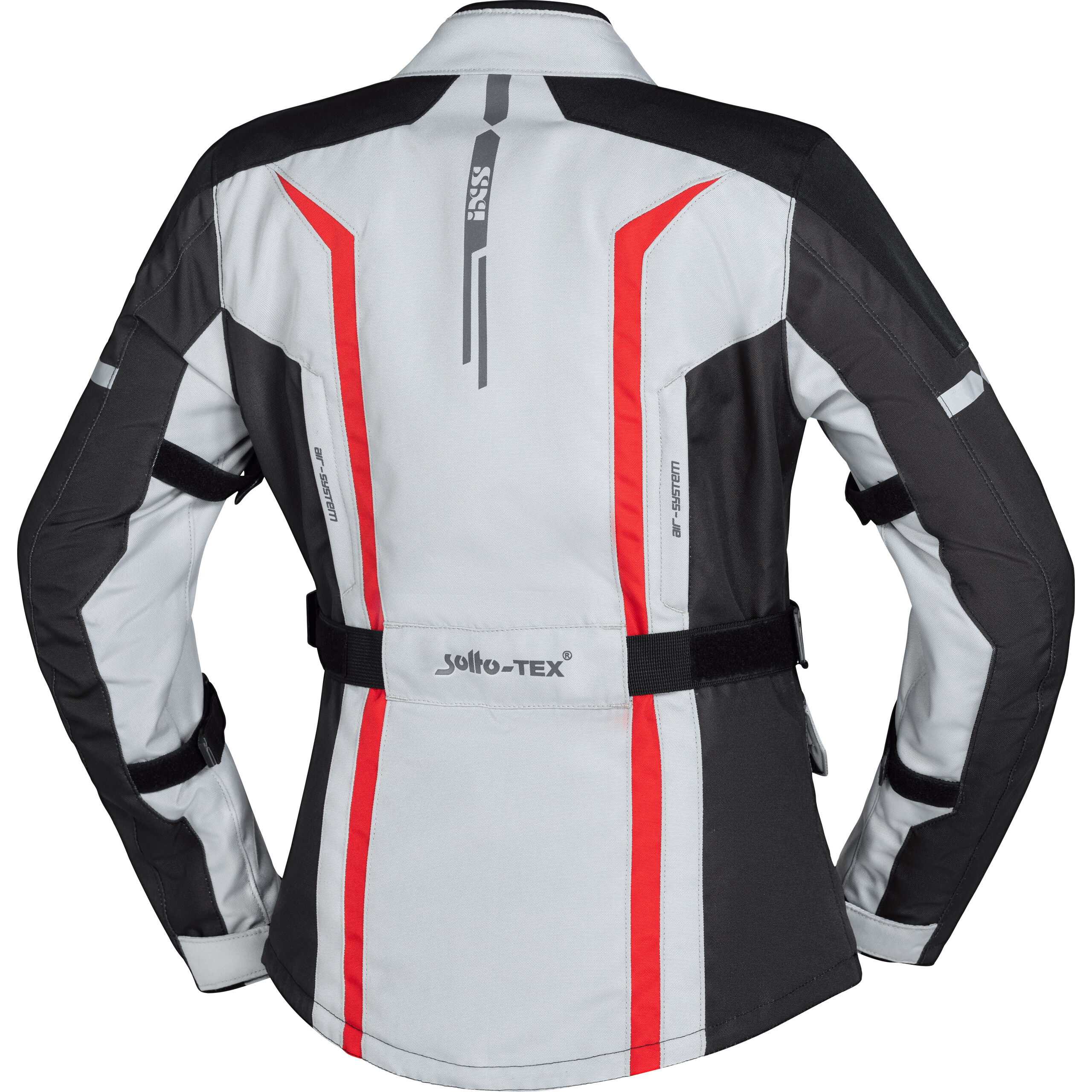 Buy IXS Evans-ST 2.0 Tour Lady Textile Jacket light grey/grey/red ...