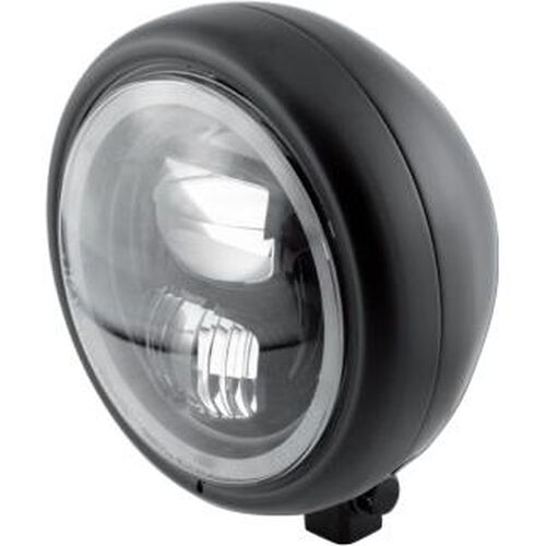 Phares & supports de phare de moto Highsider LED phare RenoT7 Ø165mm dessous noir mat Blanc