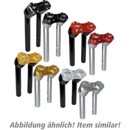 Handlebars, Handlebar Caps & Weights, Hand Protectors & Grips HeinzBikes Clubstyle Pullback Risers for 25,4mm/1" 25cm/10" black