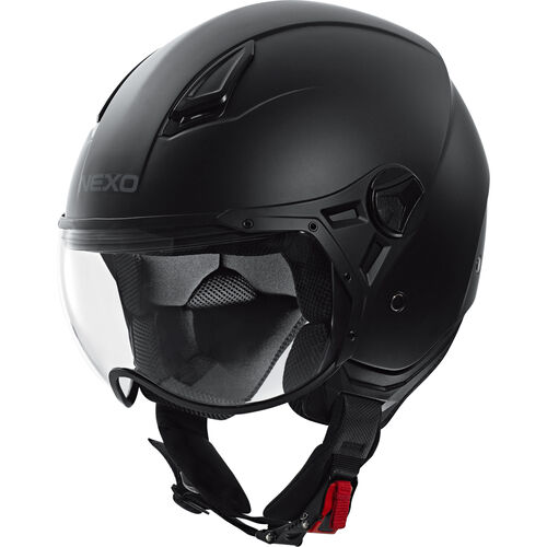 Jethelme Nexo Demi Jet Helm City II Schwarz