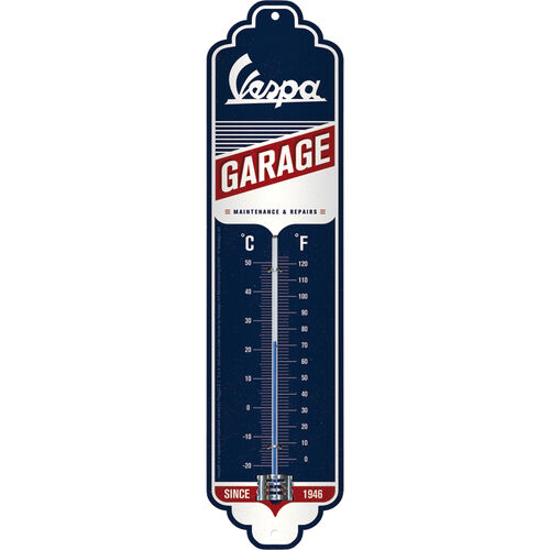 Plaques en tôle & rétro pour moto Nostalgic-Art Thermomètre "Vespa - Garage" Neutre