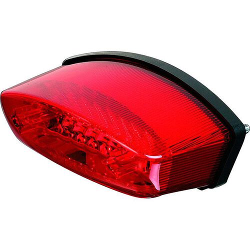 Feux arrière & réflecteurs de moto Shin Yo LED feu arrière Monster/Enduro/Chopper rouge verre Gris