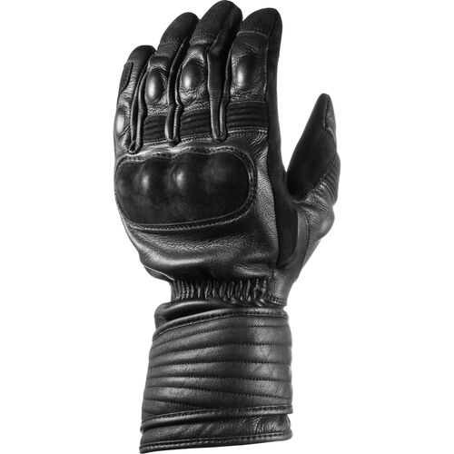 Gants de moto City Spirit Motors Edward Greaser WP gant de cuir longue Noir