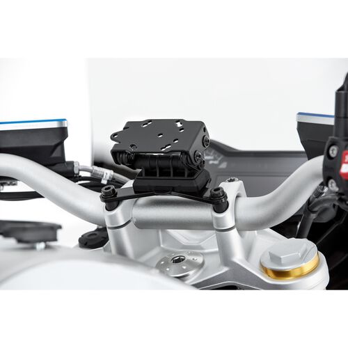 Motorrad Navi Stromversorgung SW-MOTECH QUICK-LOCK Navi-Halter an Lenker für BMW/Triumph Grau