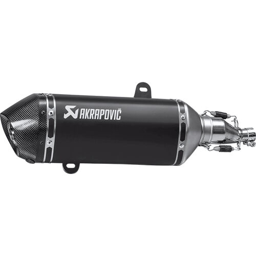 Motorrad Auspuffanlagen & Endschalldämpfer Akrapovic Auspuff Slip-On Edelstahl schwarz für Vespa GTS 125 2021-