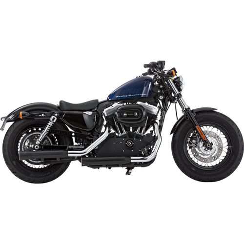 Motorcycle Exhausts & Rear Silencer Falcon Double Groove exhaust ED Sportster from 2006 black