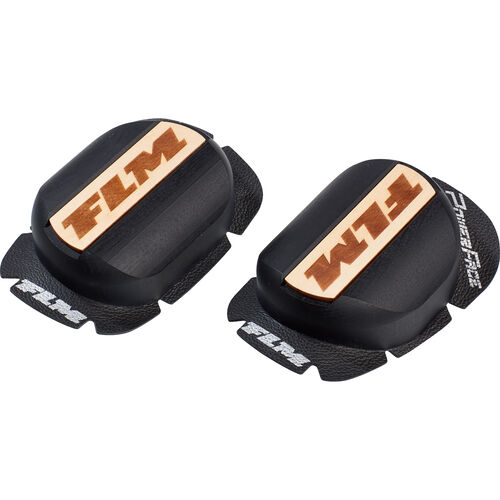 Combinaisons de moto avec sliders FLM Racing Holz sliders pour genoux Noir